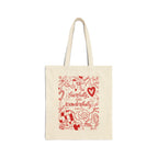 Cherry XOXO Love Note - Canvas Tote bag 🍒🌹